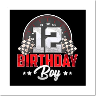 Race Car 12Th Birthday Boy Party Racing 12 Year Old Pit Posters and Art